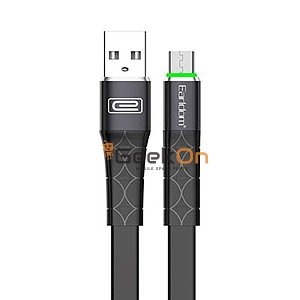 Καλώδιο Φόρτισης Earldom EC-081M Micro USB (LED Light) 2m Μαύρο