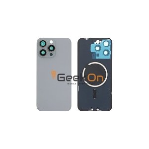 Full Back Cover Magsafe Magnet / Πίσω καπάκι Για iPhone 15 Pro Max White Titanium