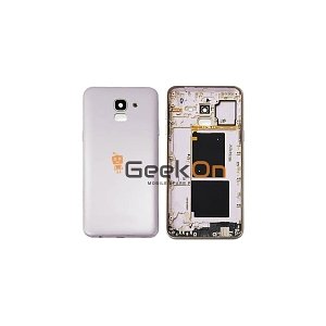 BACK COVER / Πίσω Καπάκι Για Samsung Galaxy J6 2018 J600F Ασημί