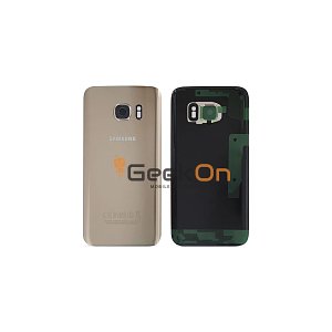 Γνήσιο Πίσω Καπάκι με Τζαμάκι Κάμερας για Samsung Galaxy S7 G930F GH82-11384C Gold (Service Pack)