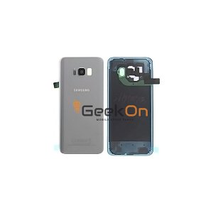 Γνήσιο Πίσω Καπάκι με Τζαμάκι Κάμερας για Samsung Galaxy S8 Plus GH82-14015B Silver (Service Pack)