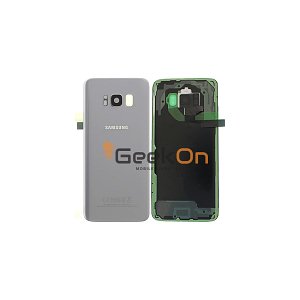 Γνήσιο Πίσω Καπάκι με Τζαμάκι Κάμερας για Samsung Galaxy S8 G950F GH82-13962B Silver (Service Pack)
