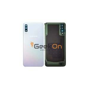 Γνήσιο Πίσω Καπάκι με Τζαμάκι Κάμερας για Samsung Galaxy A50 SM-A505 GH82-19229B White (Service Pack)