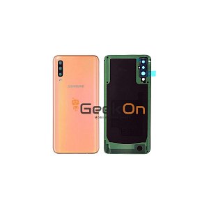 Γνήσιο Πίσω Καπάκι με Τζαμάκι Κάμερας για Samsung Galaxy A50 SM-A505 GH82-19229D Coral (Service Pack)