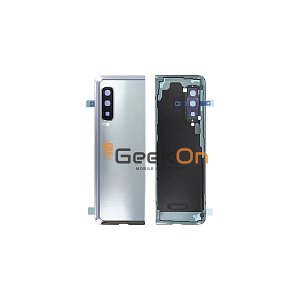 Γνήσιο Πίσω Καπάκι με Τζαμάκι Κάμερας για Samsung Galaxy Fold SM-F900F GH82-19587A Silver (Service Pack)