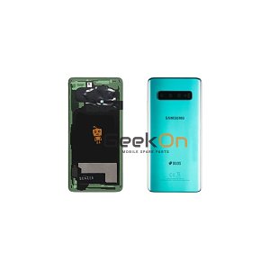 Γνήσιο Πίσω Καπάκι με Τζαμάκι Κάμερας για Samsung Galaxy S10 Duos G973F GH82-18381E Green (Service Pack)