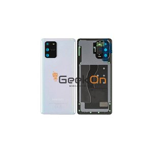 Γνήσιο Πίσω Καπάκι με Τζαμάκι Κάμερας για Samsung Galaxy S10 Lite G770F GH82-21670B Prism White (Service Pack)