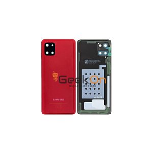 Γνήσιο Πίσω Καπάκι με Τζαμάκι Κάμερας για Samsung Galaxy Note 10 Lite N770F GH82-21972C Aura Red (Service Pack)