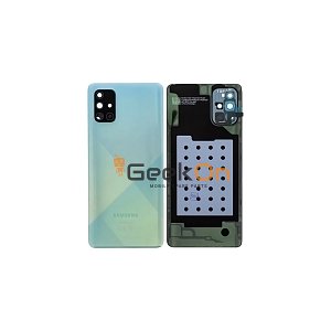 Γνήσιο Πίσω Καπάκι με Τζαμάκι Κάμερας για Samsung Galaxy A71 A715F GH82-22112C Prism Crush Blue (Service Pack)