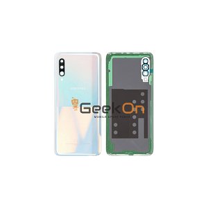 Γνήσιο Πίσω Καπάκι με Τζαμάκι Κάμερας για Samsung Galaxy A90 5G A908 GH82-20741B White (Service Pack)