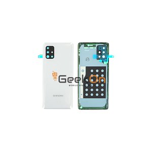 Γνήσιο Πίσω Καπάκι με Τζαμάκι Κάμερας για Samsung Galaxy A51 5G A516 GH82-22938B White (Service Pack)