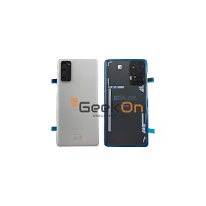 Γνήσιο Πίσω Καπάκι με Τζαμάκι Κάμερας για Samsung Galaxy S20 FE 4G G780 GH82-24263B Cloud White (Service Pack)