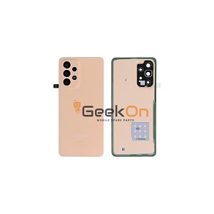 Γνήσιο Πίσω Καπάκι με Τζαμάκι Κάμερας για Samsung Galaxy A33 5G A336 GH82-28042D Peach (Service Pack)