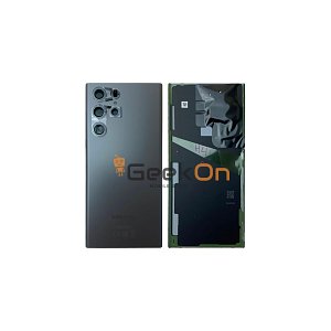 Γνήσιο Πίσω Καπάκι με Τζαμάκι Κάμερας για Samsung Galaxy S22 Ultra S908 GH82-27457E Graphite (Service Pack)