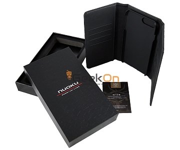 Θήκη Πορτοφόλι Δέρμα NUOKU iPhone 6/6S/7/8 Plus Μαύρο