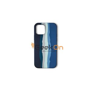 Θήκη Σιλικόνης Σκληρή για iPhone 12 / 12 Pro Rainbow Blue