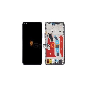 Συμβατή Οθόνη LCD και Μηχανισμός Αφής με Πλαίσιο για Huawei Honor 50 Lite Ασημί