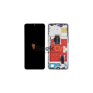 Συμβατή Οθόνη LCD και Μηχανισμός Αφής με Πλαίσιο για Huawei X8a 4G / Honor 90 Lite 5G Ασημί