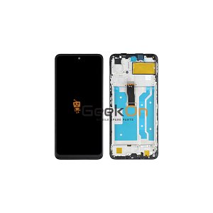 Συμβατή Οθόνη LCD και Μηχανισμός Αφής με Πλαίσιο για Huawei P Smart 2021 / Y7a / Honor 10X Lite Μαύρο