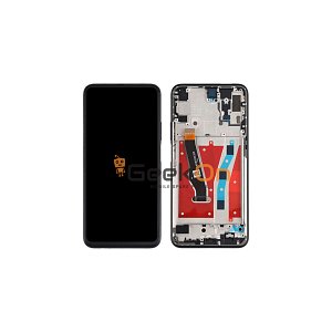 Συμβατή Οθόνη LCD και Μηχανισμός Αφής με Πλαίσιο για Huawei P Smart Pro Μαύρο