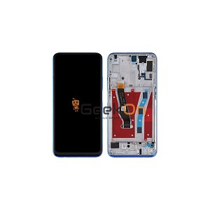 Συμβατή Οθόνη LCD και Μηχανισμός Αφής με Πλαίσιο για Huawei P Smart Pro Μπλε