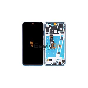 Συμβατή Οθόνη LCD και Μηχανισμός Αφής με Πλαίσιο για Huawei P30 Lite 2019 MAR-LX1M / MAR-LX2 / MAR-L21MEA/L22A/L22B Blue Peacock