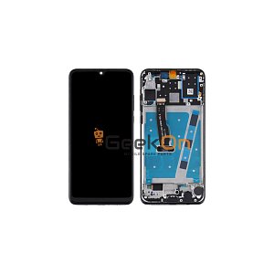 Συμβατή Οθόνη LCD και Μηχανισμός Αφής με Πλαίσιο για Huawei P30 Lite (New Edition) Marie-L21BX / MAR-LX2B Black Midnight