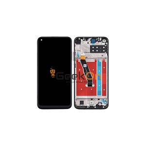 Συμβατή Οθόνη LCD και Μηχανισμός Αφής με Πλαίσιο για Huawei P40 Lite E Μαύρο