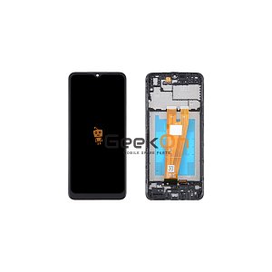 Συμβατή Οθόνη LCD και Μηχανισμός Αφής με Πλαίσιο για Samsung Galaxy A04 A045 Μαύρο