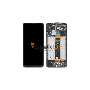 Συμβατή Οθόνη LCD και Μηχανισμός Αφής με Πλαίσιο για Samsung Galaxy A04s A047 Μαύρο