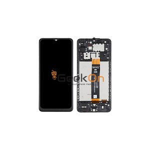 Συμβατή Οθόνη LCD και Μηχανισμός Αφής με Πλαίσιο για Samsung Galaxy A12 Nacho A127 Μαύρο