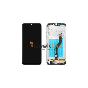 Συμβατή Οθόνη LCD και Μηχανισμός Αφής με Πλαίσιο για Samsung Galaxy A20s A207 Μαύρο