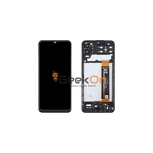 Συμβατή Οθόνη LCD και Μηχανισμός Αφής με Πλαίσιο για Samsung Galaxy M13 4G M135 Μαύρο