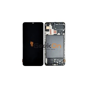 Συμβατή Οθόνη LCD και Μηχανισμός Αφής με Πλαίσιο για Samsung Galaxy A70 A705 Μαύρο