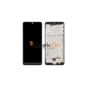 Συμβατή Οθόνη LCD και Μηχανισμός Αφής με Πλαίσιο για Samsung Galaxy A31 A315 Μαύρο