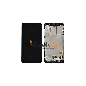Συμβατή Οθόνη LCD και Μηχανισμός Αφής με Πλαίσιο για Samsung Galaxy A41 A415 Μαύρο