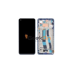OLED Συμβατή Οθόνη LCD και Μηχανισμός Αφής με Πλαίσιο για Xiaomi 11 Lite 5G NE / Mi 11 Lite 4G / 5G Μπλε
