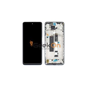 Συμβατή Οθόνη LCD και Μηχανισμός Αφής με Πλαίσιο για Xiaomi Mi 10T Lite 5G / Redmi Note 9 Pro 5G Gray