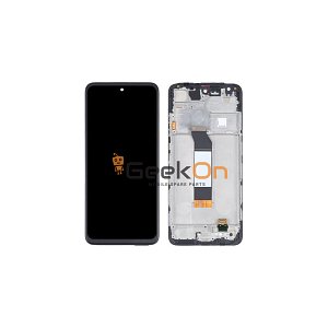 Συμβατή Οθόνη LCD και Μηχανισμός Αφής με Πλαίσιο για Xiaomi M3 Pro 5G / Redmi Note 10 5G / Redmi Note 10T 5G Μαύρο