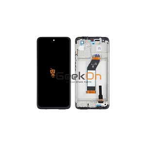 Συμβατή Οθόνη LCD και Μηχανισμός Αφής με Πλαίσιο για Xiaomi Redmi 10 2022 Μαύρο