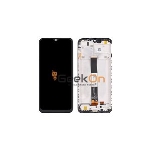 Συμβατή Οθόνη LCD και Μηχανισμός Αφής με Πλαίσιο για Xiaomi Redmi 10A 2022 / Redmi 9A / 9C / 9AT / 9C NFC Μαύρο