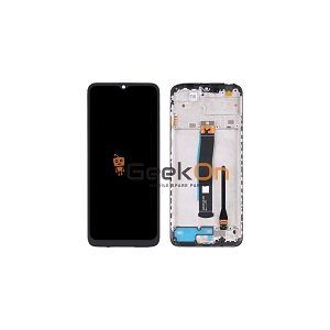 Συμβατή Οθόνη LCD και Μηχανισμός Αφής με Πλαίσιο για Xiaomi Redmi 10C / Poco C40 Μαύρο