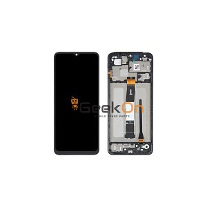 Συμβατή Οθόνη LCD και Μηχανισμός Αφής με Πλαίσιο για Xiaomi Redmi 12C Μαύρο