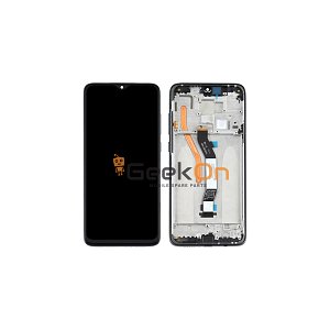 Συμβατή Οθόνη LCD και Μηχανισμός Αφής με Πλαίσιο για Xiaomi Redmi Note 8 Pro Μαύρο