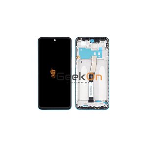 Συμβατή Οθόνη LCD και Μηχανισμός Αφής με Πλαίσιο για Xiaomi Redmi Note 9 Pro / Note 9S Μπλε