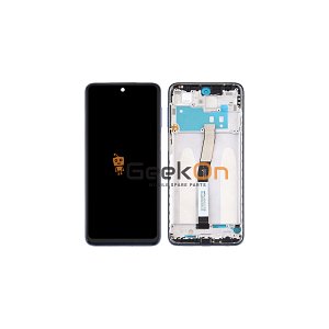 Συμβατή Οθόνη LCD και Μηχανισμός Αφής με Πλαίσιο για Xiaomi Redmi Note 9 Pro / Note 9S Interstellar Gray