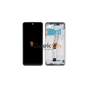 Συμβατή Οθόνη LCD και Μηχανισμός Αφής με Πλαίσιο για Xiaomi Redmi Note 9 Pro / Note 9S Λευκό