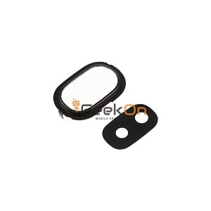 Τζαμάκι Κάμερας / Camera Glass Cover με πλαίσιο για Samsung Galaxy J4 2018 J400 Μαυρο