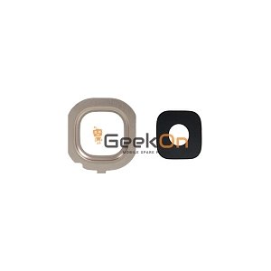 Τζαμάκι Κάμερας / Camera Glass Cover με πλαίσιο για Samsung Galaxy J7 2016  J710 Χρυσό