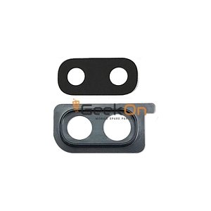 Τζαμάκι Κάμερας / Camera Glass Cover με πλαίσιο για Samsung Galaxy A20 A205 Μαύρο